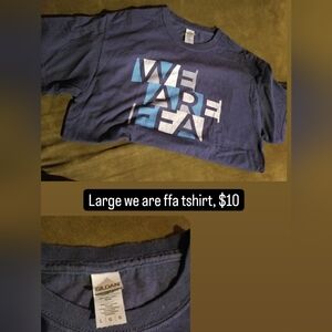 size large FFA tshirt purplish color